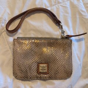 Dooney & Bourke Metallic Gold Wristlet